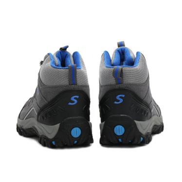 Autumn and winter new high top couple mountaineering shoes men's shoes Plush warm outdoor shoes hiking cross-country running shoes large men and women