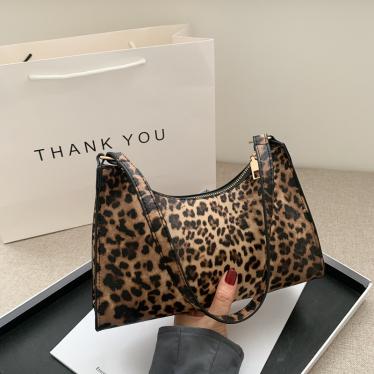 New Leopard Print Retro Textured Shoulder Bag Trendy Mini Crossbody Bag