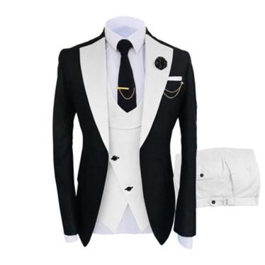 Serge men's suit three-piece wedding groom's suit best man's suit