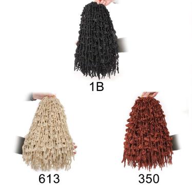 24"Butterfly Locs Crochet Hair Braids Long Goddess Extension