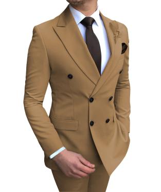 New European and American fashion men's two-piece wedding suit