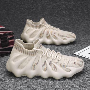 yeezy450 volcanic coconut shoes for men and women in spring and autumn Octopus flying woven mesh running shoes sports shoes trendy shoes for men