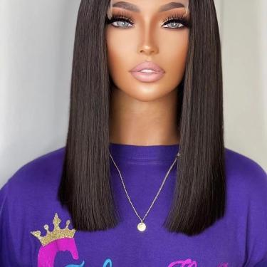 Brazilian original raw Virgin blue cut bob wig
