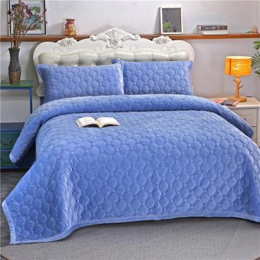 Winter crystal velvet warm bed sheet Double sided bed cover cotton blanket Single double quilt blanket flannel bed sheet