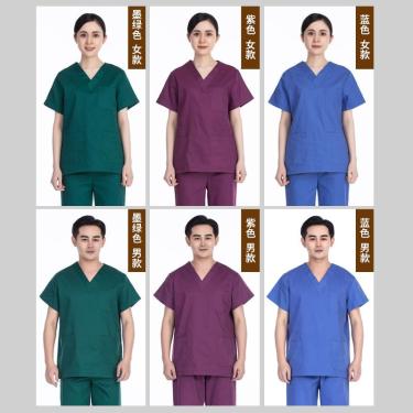 Operating clothes hand washing clothes short sleeved cotton brush clothes, female operating room clothes, long sleeved Nurse uniform doctor's work clothes male