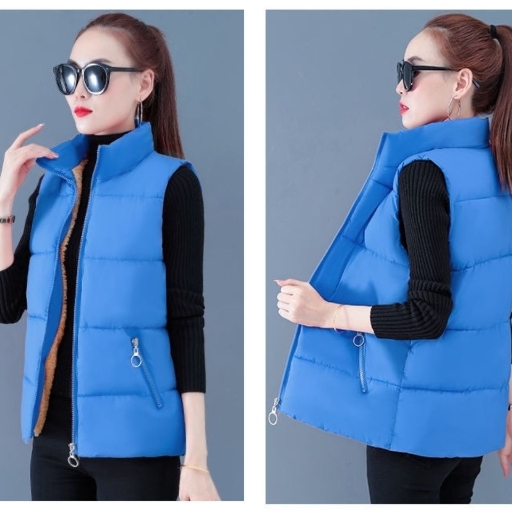 Down Cotton Thickened Vest Women's Autumn and Winter New Korean Version Loose, Warm, and Fashionable Vest Sweater Coat