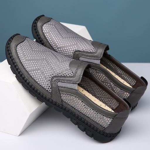 Summer thin flying mesh shoes casual mesh shoes soft bottom non-slip one-step shoes