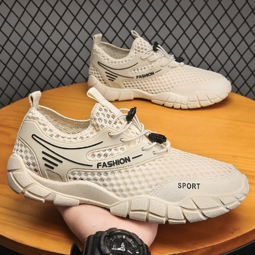 Summer Breathable Mesh Thin Men's Shoes Single Mesh Mountaineering Shoes Mesh Sports Trend