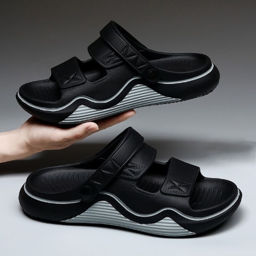 Thick soled sandals men's summer wear new non-slip dual-use wading drive casual beach slippers men summer