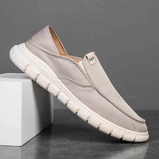 Men's Canvas Shoes Old Beijing Cloth Shoes Trendy Casual Breathable Men's Shoes Comfortable One Step Lazy Shoes