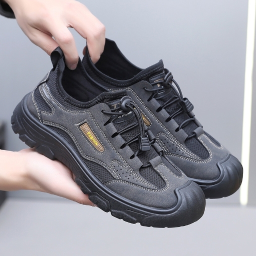 Comfortable and versatile soft soled casual shoes with perforated breathable sandals