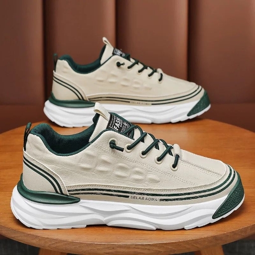 Men's Shoes Trendy Versatile Casual Board Shoes One Step Sneakers Sports Shoes Thick Bottom Inner Height Increase Little White Dad Trendy Shoes