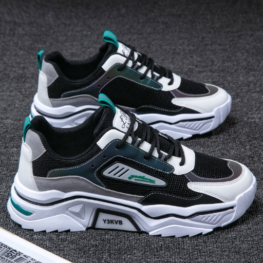 Men's Shoes 2025 New Spring Breathable and Versatile Mesh Sports and Leisure Youth Height Increasing Dad Ins Trendy Shoes